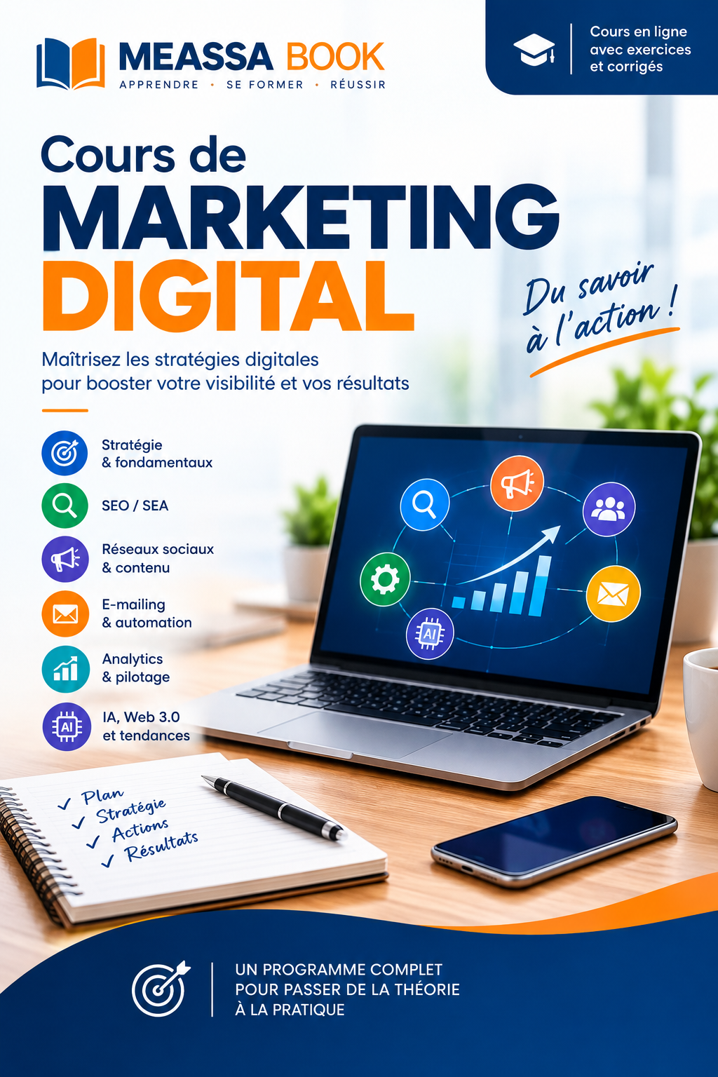Couverture du livre MARKETING DIGITAL de Meassa Book