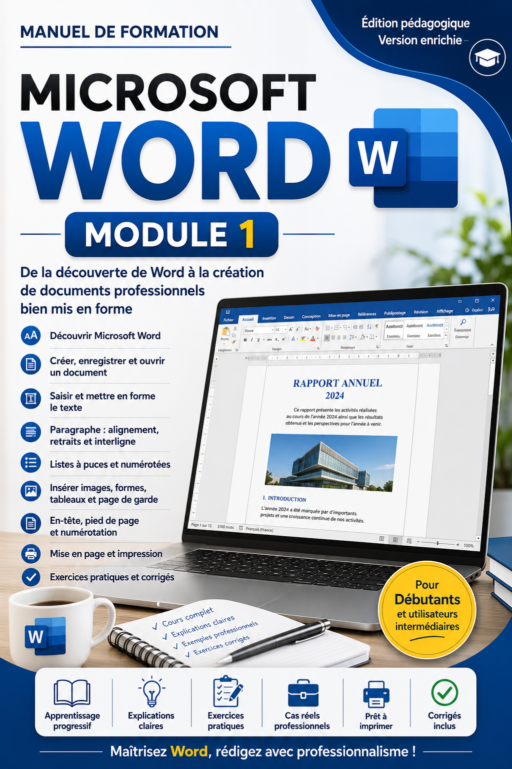 Couverture du livre Formation Word Module 1