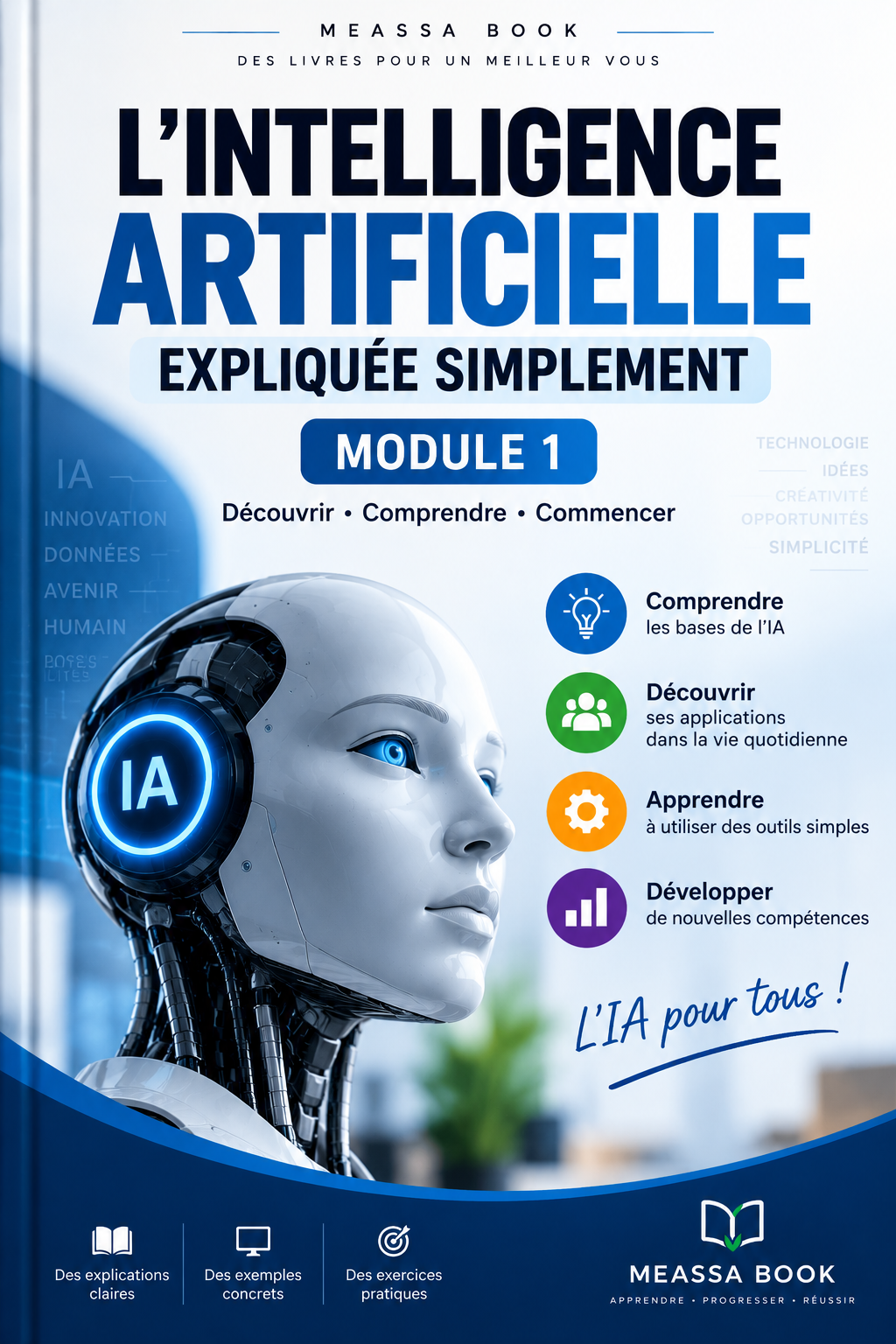 Couverture du livre L'IA expliquée simplement - Module 1