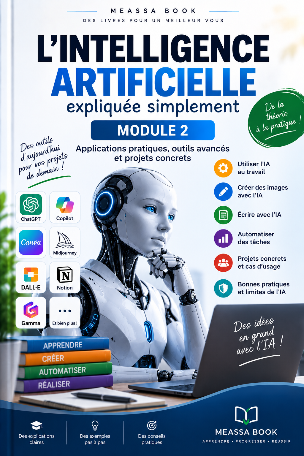 Couverture du livre L'IA expliquée simplement - Module 2 de Namoua Christophe